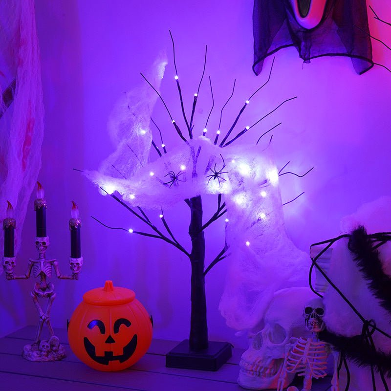 Halloween Lamp with Web and spiders - 1