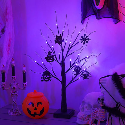 Halloween Lamp with wooden pendants