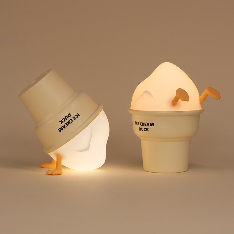 Ice Cream Duck night lights for kids light on