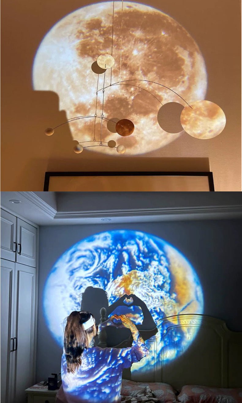 Projector lamps - Moon and earth